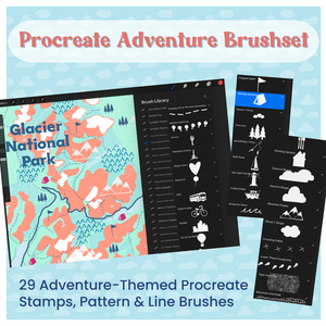 Procreate Adventure Map Brush Bundle