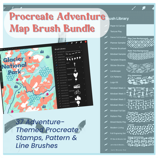 Procreate Adventure Map Brush Bundle