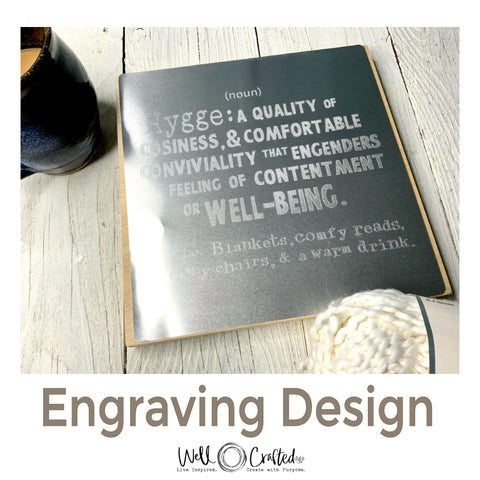 Hygge Definition Engraving Design