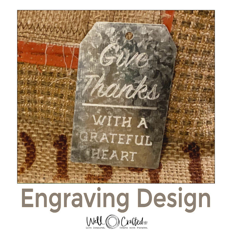 Give Thanks with a Grateful Heart Engraving Design